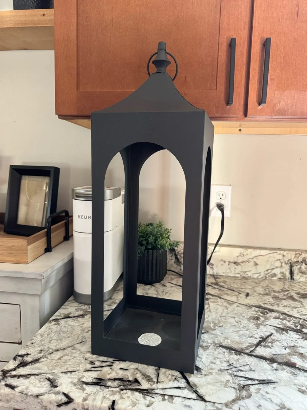 Modern Metal Lantern - Black by